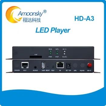 Huidu Asenkron Denetleyici HD-A3 HD-A4 HD-A5 HD-A6 LED Video Ekran Oynatıcı Kutusu İle USD WİFİ Genişletebilirsiniz 3G 4G