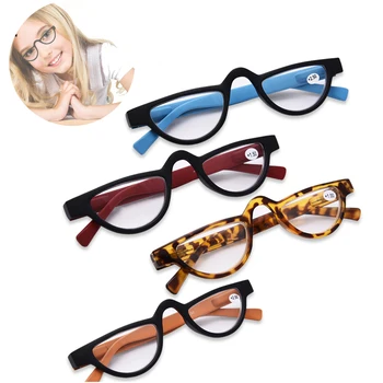 ıboode Kedi Gözü okuma gözlüğü Kadın Erkek Hafif Şeffaf Lens Presbiyopik Gözlük Gözlük Unisex Gözlük + 1.0 İla + 4.0 Yeni
