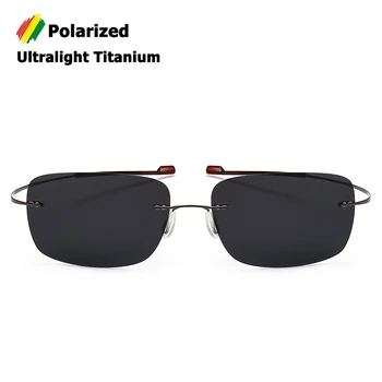 JackJad 2020 Moda Çerçevesiz Kare Titanyum POLARİZE Güneş Gözlüğü Erkekler Ultralight Sürüş Marka Tasarım güneş gözlüğü Oculos De Sol
