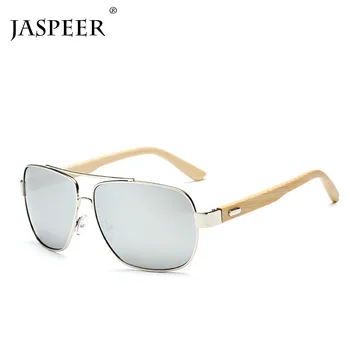 JASPEER Erkekler Bambu Bacak Oval Güneş Gözlüğü Kadın Mavi Klasik Ayna Lens güneş gözlüğü Sürüş Gözlüğü Gözlük UV400 Gözlük