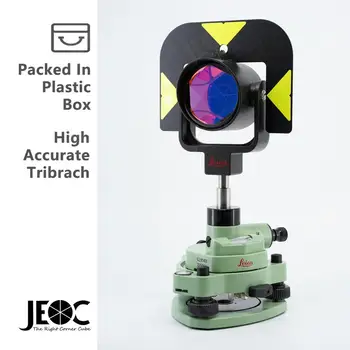 JEOC GPR121 Doğru Prizma ve GDF321 + GZR103 Tribrach Seti, ölçüm Reflektörü Leica Toplam İstasyonu Sistemi için