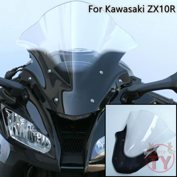 Kawasaki ZX10R ZX-10R 2011 2012 2013 2014 2015 Motosiklet cam cam Rüzgar Ekran Siyah ve şeffaf renk