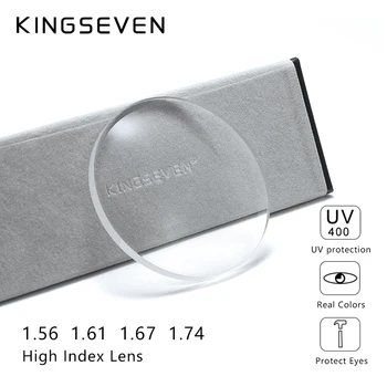 KINGSEVEN Reçete Serisi 1.56 1.61 1.67 1.74 CR-39 Reçine Asferik Gözlük Lensler Miyopi Hipermetrop Presbiyopi Optik Lens