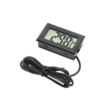 LCD Dijital Termometre Sıcaklık Higrometre-50~110 derece Sıcaklık Sensörü Enstrüman Buzdolabı Termometre