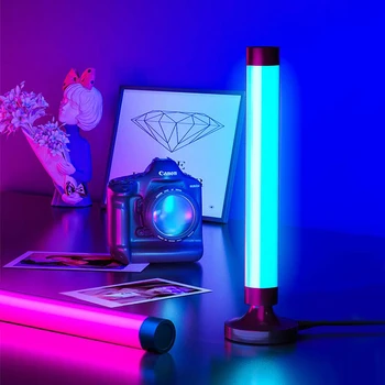 LED dolgu ışığı renkli atmosfer gece ışıkları RGB lamba USB In-line Selfie lamba taşınabilir fotoğraf aydınlatma sopa canlı güzellik