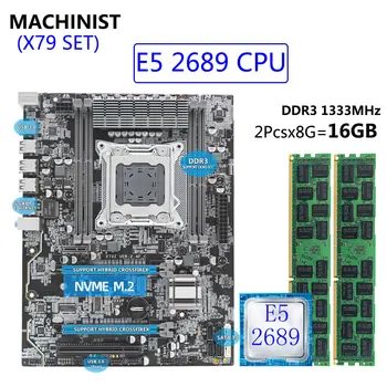 MAKİNİST X79 LGA 2011 Anakart Kiti İle DDR3 16GB 1333MHz ECC RAM Xeon E5 2689 CPU İşlemci Desteği USB 3.0 NVME M. 2 X79Z