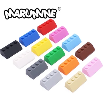 Marumine 2x4 Eğim Tuğla Parçası Çatı 45 Klasik blok oyuncaklar Oluşturmak Klasik Yapı Taşları MOC Uyumlu Eğitim DIY Oyuncak