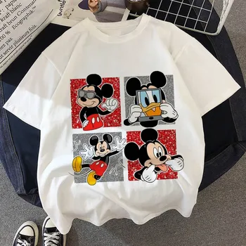 Mickey Minnie Mouse Çocuk Giysileri Yaz Çocuk T-Shirt Disney T Shirt Çocuk Çizgi Film Kawaii Anime Üst Erkek Kız Tees Gömlek