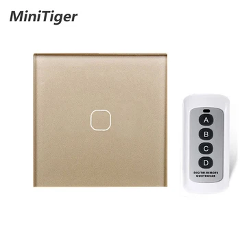MiniTiger AB / İNGILTERE standart 1/2/3 Gang kablosuz uzaktan kumanda ışık dokunmatik anahtarları, akıllı ev RF433 uzaktan kumanda duvar anahtarı