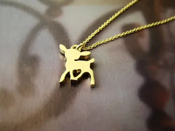 Moda klasik geyik kolye hayvan şekilleri kolye