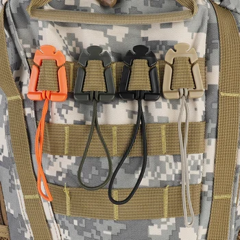 Molle Sırt Çantası Toka Dokuma Karabina Klipleri Açık Naylon Kamp çanta askısı Kanca Taktik Elastik Kordon Survival Dişli Araçları
