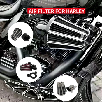 Motor Aksesuarları Büyük İleri Bakan Filtre CNC Hava Filtreleri Hava Temizleyici İçin Harley XL Sporsters M8 e n e n e n e n e n e n e n e n e n e Cam FLT FLST FXDLS