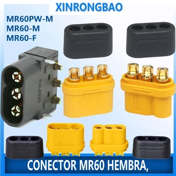 MR60 Konnektörleri Koruyucu Kapaklı 3.5 mm Kollu 3 Çekirdekli Fiş Arabirim Konektörü RC Modeli için MR60PW Erkek MR60 Kadın MR60PF