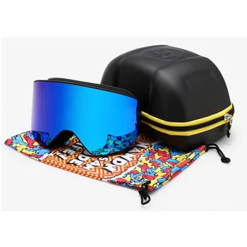 NANDN Marka Yeni Profesyonel Kayak Gözlükleri Çift Lens UV400 Anti-Sis Yetişkin Snowboard Kayak Gözlük Kadın Erkek Kar Gözlük