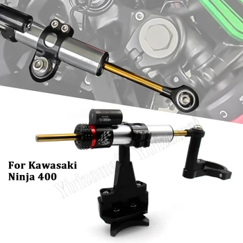 Ninja 400 18-22 CNC Alüminyum Ayarlanabilir Motosiklet Direksiyon Sabitleyici Damper Braketi Montaj Kiti İÇİN Kawasaki Ninja 400 2018-2019
