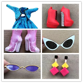 Orijinal Bebek Gözlük Küpe Çanta Elbise Ceket Ayakkabı Botları Moda Kardeş Dekorları Bebek Aksesuarları Renkli Bebek Parçaları