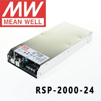 Orijinal Ortalama Kuyu RSP-2000-12/24/48 Serisi meanwell 12 V/24 V/48VDC 2000 W Tek Çıkış PFC fonksiyonu ile Güç Kaynağı