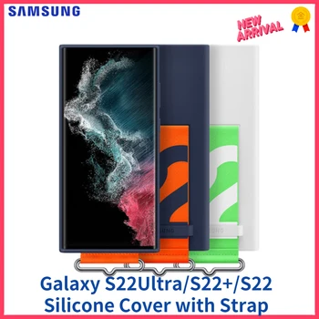 Orijinal Samsung Galaxy S22 Ultra/S22+/S22Plus/S22 Kayışlı Silikon Kapak