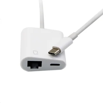 OTG Ethernet USB Adaptörü USB C RJ45 Ethernet LAN Kablolu Ağ 100mbs Dönüştürücü iPhone Android için tip c bağlantı noktası