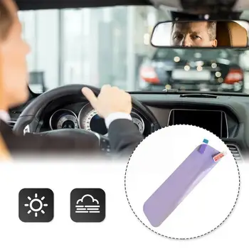 Parlama Önleyici Araba İç Ayna Filmi Dikiz Aynası Koruma Sis Otomatik Gece Parlama Aksesuarları Sticker Anti Ters Fil C3D4