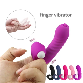 Parmak Kapak Vibratör Dil Yalama Masajı Seks Oyuncakları Kadınlar için G Noktası Orgazm Klitoris Teşvik Çift Flört Masturbator