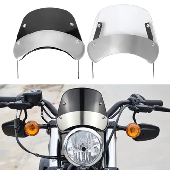 Paslanmaz Çelik ABS Motosiklet Cam Cam rüzgar deflektörü Kapakları Ekran Lens İçin Harley Honda Yamaha Kawasaki Suzuki