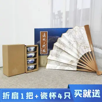 Pop-up kitap Qingming Shanghe Tu, ilk on ünlü tablodan biri, HD üç boyutlu panorama 3D kitaplar