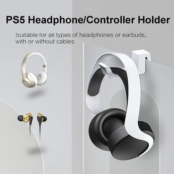 PS5 Denetleyici Kulaklık Askı Tutucu ABS Hareketli Joystick Aksesuarları Kanca Ekran Standı Playstation 5 Oyun Konsolu İçin