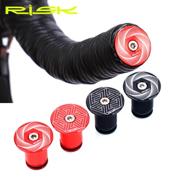 RISK 1 Çift bisiklet kolu çubuğu Fiş Bisiklet Aksesuarları MTB Yol Bisikleti için Katlanabilir Bisiklet Alüminyum Bisiklet Kavrama Gidon Biter Kapağı