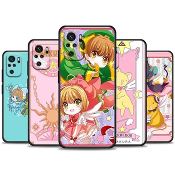 Sevimli Kart Captor Sakura Anime Karikatür telefon kılıfı İçin Redmi Not 10 11 11S 11E 7 8 8T 9 9S 9T Pro Artı Kapak Fundas Coques Kabuk