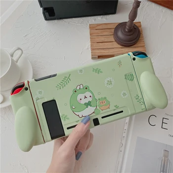 Sevimli Kurbağa TPU Yumuşak Kılıf Nintendo Anahtarı Kabuk koruma kapağı Karikatür NS Oyun Konsolu Nintendo Anahtarı Aksesuarları