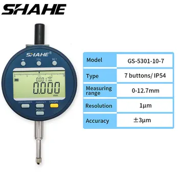 SHAHE kadranlı gösterge Ölçme Araçları Elektronik Mikrometre Metrik / İnç 0-12.7 mm / 25.4 mm / 50.8 mm 1µm Çözünürlük Test Araçları