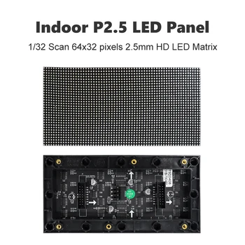 SMD RGB Kapalı P2. 5 LED Panel 64x32 Piksel Nokta Vuruşlu 1/16 Tarama LED Video Duvar Modülü