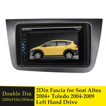 Sol El Sürücü 2Din Radyo Fasya SEAT Altea 2004 + Toledo 2004-2009 GPS DVD OYNATICI Paneli Çerçeve Araba Fascias Stereo Çerçeve Kiti