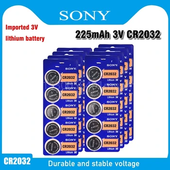 SONY CR2032 lityum düğme Düğme Piller 3V CR 2032 DL2032 ECR2032 BR2032 Pil için İzle Elektronik Uzaktan