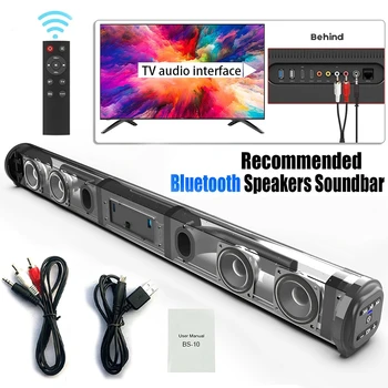 Soundbar Blaster bluetooth hoparlör Masaüstü Ev TV Açık Süper Güç Ses TV Projektör Subwoofer Taşınabilir Ses çubuğu BS-10