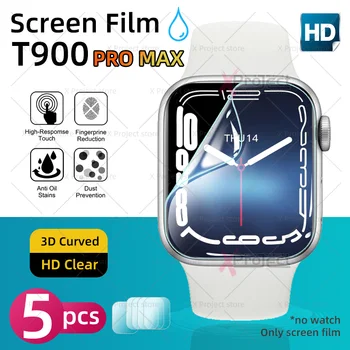 T900 PRO MAX akıllı saat Ekran Koruyucu Smartwatch Hidrojel koruyucu film Serisi 7 Ekran Filmi Kapak PK IWO X6 X7 X8 pro max