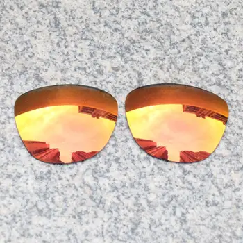 Toptan E. O. S Polarize Gelişmiş Yedek Lensler Oakley Frogskins Güneş Gözlüğü-Yangın Kırmızı Polarize Ayna