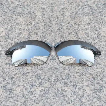 Toptan E. O. S Polarize Gelişmiş Yedek Lensler Oakley Hızlı Ceket XL Güneş Gözlüğü-Gümüş Krom Polarize Ayna