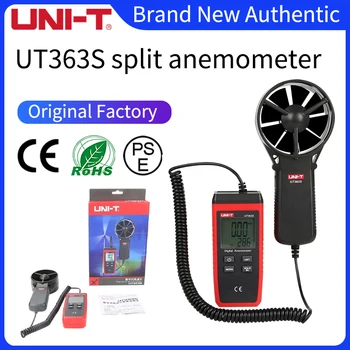 UNI - T UT363S Split Tip Dijital Anemometre Hassas Rüzgar Hızı Sensörü Büyük lcd ekran Rüzgar Ölçeği Ekran Veri Saklama