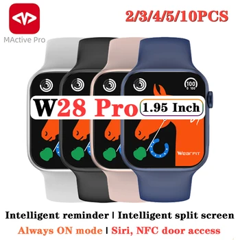 W28 PRO akıllı saat 2/3/4/5/10 ADET 1.95 İnç Tam Dokunmatik Ekran Serisi 8 Erkek Kadın Kablosuz Şarj Özel Arama VIP akıllı saat