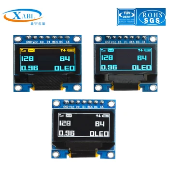 XABL 0.96 İnç OLED Modülü Çözünürlük 128 * 64P OLED Ekran Modülü SSD1306 SPI IIC PM malzeme IIC 7Pın Fabrika Özel Boyut