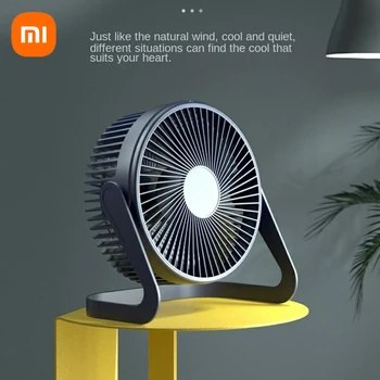 Xiaomi USB Mini masaüstü vantilatör 360° Dönebilen Ayarlanabilir Taşınabilir Elektrikli Fanlar Yaz Hava Soğutucu Ofis Ev Yurdu