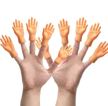 Yaratıcı parmak oyuncakları Küçük Eller Parmak Küçük Parmak kuklaları Mini Parmak Eller Minyatür Küçük Eller Oyuncak Çocuklar için Gag Hediyeler