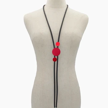 YD ve YDBZ El İşi 2021 Kauçuk Kolye Takı Kadınlar İçin Basit Kırmızı Metal kolye Kolye Goth Tarzı Elbise Kazak Zinciri