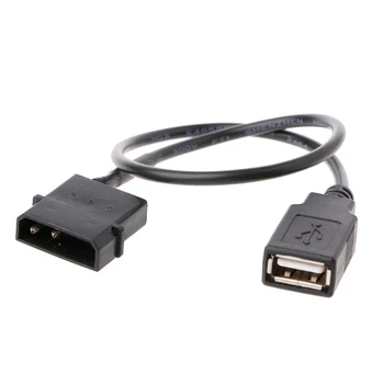 Yeni 30cm PC Dahili 5V 2-Pin IDE Molex USB 2.0 Tip A Dişi Güç Adaptörü Kablosu