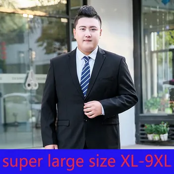 Yeni Arrivla Yüksek Kalite Moda Ekstra Büyük Tek Göğüslü Rahat Ceket Takım Elbise Erkekler Artı Boyutu XL 2XL 3XL 4XL 5XL 6XL 7XL 8XL 9XL