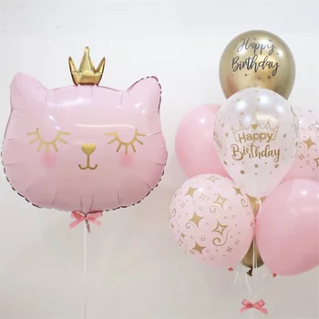 Yeni Büyük Taç Kedi Kucaklama Ayı Kelebek Toka Alüminyum Folyo Balon Bebek Doğum Günü sevgililer Günü Partisi Hediye Ev Dekorasyon Balon