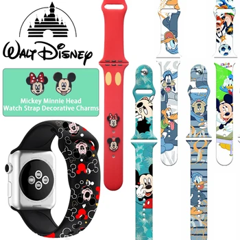 Yeni Disney Mickey Minnie Silikon Kayış apple saat bandı 41mm 45mm 44mm 42mm 40mm 38mm Bilezik iWatch İçin SE 7 6 5 4 3 2 1