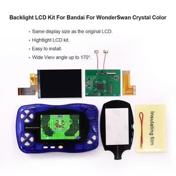 Yeni IPS arkadan aydınlatmalı LCD Ekran Ekran BANDA WonderSwan SwanCrystal Wonder Kuğu Kristal Renk WSCC Oyun Konsolu